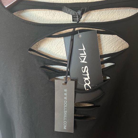 Dolls Kill Widow Portal to Hell Shredded Dress - Picture 9 of 9